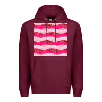 Burgundy valentines day glitter and leopard seamless pattern Premium Hoodie - BundleAndBundleShop
