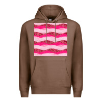 Chestnut valentines day glitter and leopard seamless pattern Premium Hoodie - BundleAndBundleShop