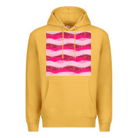 Mustard valentines day glitter and leopard seamless pattern Premium Hoodie - BundleAndBundleShop