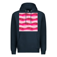 Navy valentines day glitter and leopard seamless pattern Premium Hoodie - BundleAndBundleShop