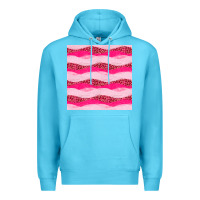 Ocean Blue valentines day glitter and leopard seamless pattern Premium Hoodie - BundleAndBundleShop