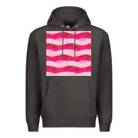 Smoke valentines day glitter and leopard seamless pattern Premium Hoodie - BundleAndBundleShop