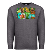 Charcoal Heather bear coffee cups Premium Sweatshirt - Zillion Design Studio