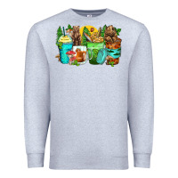 Heather Grey bear coffee cups Premium Sweatshirt - Zillion Design Studio