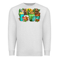 Oatmeal Heather bear coffee cups Premium Sweatshirt - Zillion Design Studio