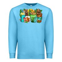 Ocean Blue bear coffee cups Premium Sweatshirt - Zillion Design Studio