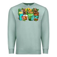 Seafoam bear coffee cups Premium Sweatshirt - Zillion Design Studio
