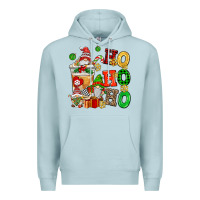 Blue Mist ho ho ho christmas latte with gnomies Premium Hoodie - AdoDesignShop