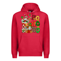 Cardinal ho ho ho christmas latte with gnomies Premium Hoodie - AdoDesignShop