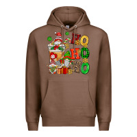 Chestnut ho ho ho christmas latte with gnomies Premium Hoodie - AdoDesignShop