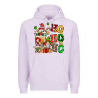 Lilac ho ho ho christmas latte with gnomies Premium Hoodie - AdoDesignShop