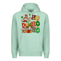 Seafoam ho ho ho christmas latte with gnomies Premium Hoodie - AdoDesignShop
