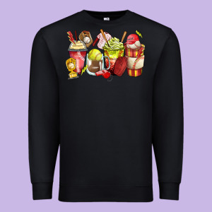 Baseball And Softball Coffee Cups Premium Sweatshirt Designed By Zillion Design Studio