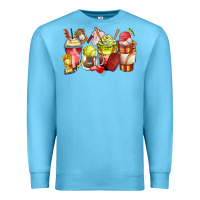 Ocean Blue baseball and softball coffee cups Premium Sweatshirt - Zillion Design Studio