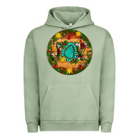 Pigment Oil Green Christmas gemstone joy ornament Urban Hoodie - Artiststas