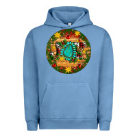 Pigment Pebble Blue Christmas gemstone joy ornament Urban Hoodie - Artiststas