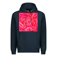 Navy valentines day marble seamless pattern Premium Hoodie - BundleAndBundleShop