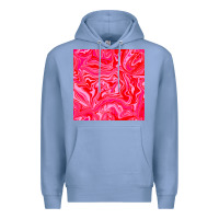 Colony Blue valentines day marble seamless pattern Premium Hoodie - BundleAndBundleShop