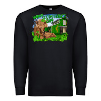 Black Happy st. patrick's day cattle and calfs Premium Sweatshirt - RanaPortraitStore