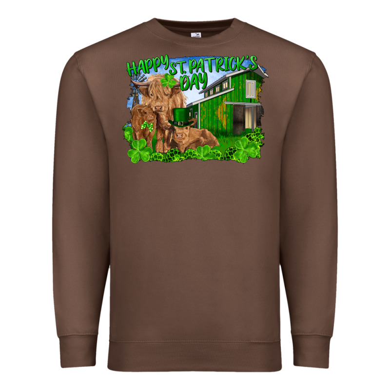Happy St. Patrick's Day Cattle And Calfs Premium Sweatshirt by RanaPortraitStore | Teevron