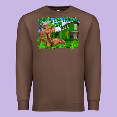 Premium Sweatshirt Happy st. patrick's day cattle and calfs
