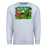 Heather Grey Happy st. patrick's day cattle and calfs Premium Sweatshirt - RanaPortraitStore