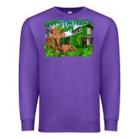 Purple Happy st. patrick's day cattle and calfs Premium Sweatshirt - RanaPortraitStore