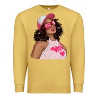 Antique Gold pink sunglasses afro black girl Premium Sweatshirt - texasbilliewilder
