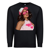 Black pink sunglasses afro black girl Premium Sweatshirt - texasbilliewilder