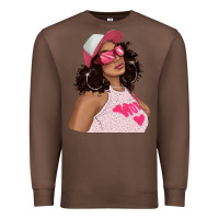 Chestnut pink sunglasses afro black girl Premium Sweatshirt - texasbilliewilder