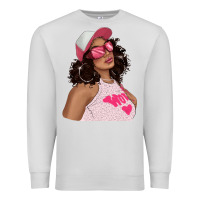 Dove Grey pink sunglasses afro black girl Premium Sweatshirt - texasbilliewilder