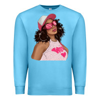 Ocean Blue pink sunglasses afro black girl Premium Sweatshirt - texasbilliewilder