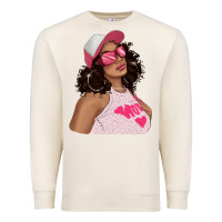 Sandshell pink sunglasses afro black girl Premium Sweatshirt - texasbilliewilder