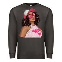 Pink Sunglasses Afro Black Girl Premium Sweatshirt | Teevron