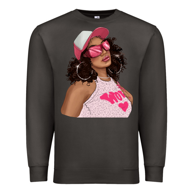 Pink Sunglasses Afro Black Girl Premium Sweatshirt by texasbilliewilder | Teevron