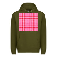 Army Green valentines day plaid seamless pattern Premium Hoodie - BundleAndBundleShop