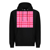 Black valentines day plaid seamless pattern Premium Hoodie - BundleAndBundleShop