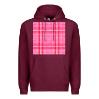 Burgundy valentines day plaid seamless pattern Premium Hoodie - BundleAndBundleShop