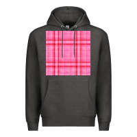 Charcoal Heather valentines day plaid seamless pattern Premium Hoodie - BundleAndBundleShop