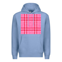 Colony Blue valentines day plaid seamless pattern Premium Hoodie - BundleAndBundleShop