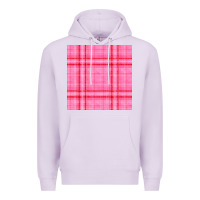 Lilac valentines day plaid seamless pattern Premium Hoodie - BundleAndBundleShop