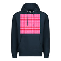 Navy valentines day plaid seamless pattern Premium Hoodie - BundleAndBundleShop