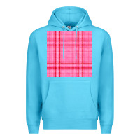 Ocean Blue valentines day plaid seamless pattern Premium Hoodie - BundleAndBundleShop