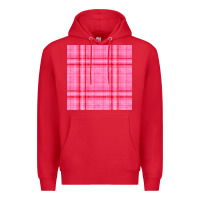 Red valentines day plaid seamless pattern Premium Hoodie - BundleAndBundleShop