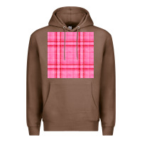 Chestnut valentines day plaid seamless pattern Premium Hoodie - BundleAndBundleShop