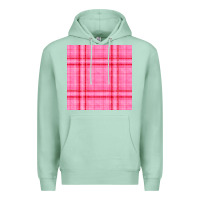 Seafoam valentines day plaid seamless pattern Premium Hoodie - BundleAndBundleShop