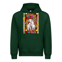 Forest Green Christmas goat family Urban Hoodie - Artiststas