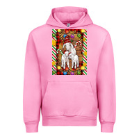 Fuchsia Pink Christmas goat family Urban Hoodie - Artiststas