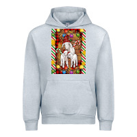 Heather Grey Christmas goat family Urban Hoodie - Artiststas