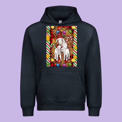 Christmas Goat Family Urban Hoodie Designed By Artiststas